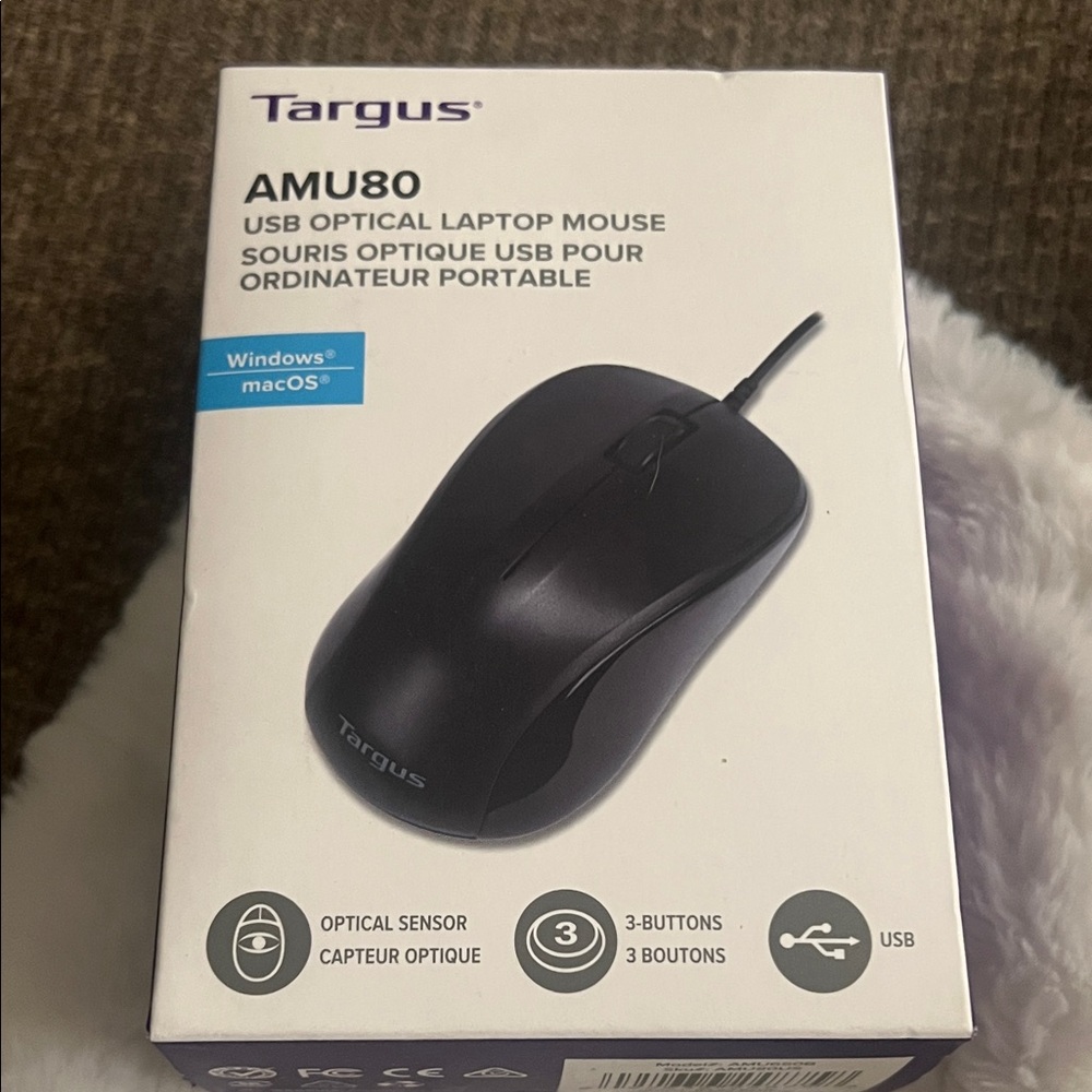 Targus AMU80 USB Optical Mouse - Black